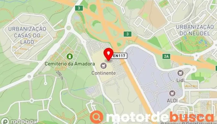 mapa de Farmacia Continente Amadora Farmácia em Amadora