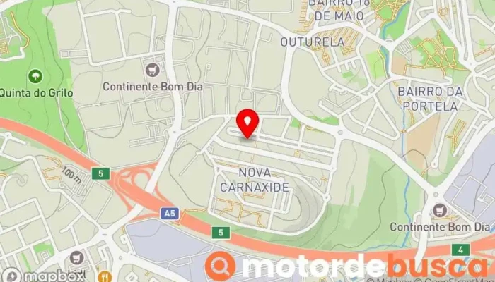 mapa de Farmácia Mota Capitão Farmácia em Carnaxide